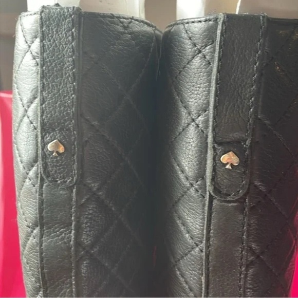 Kate Spade ♠️ Black Quilted Riding Leather Boots Size 7 🥳 - Picture 3 of 12